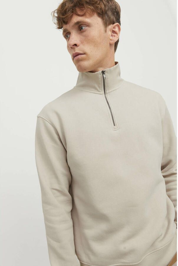 Jack & jones Sweater Jack & Jones Bradley sweatshirt met halve rits