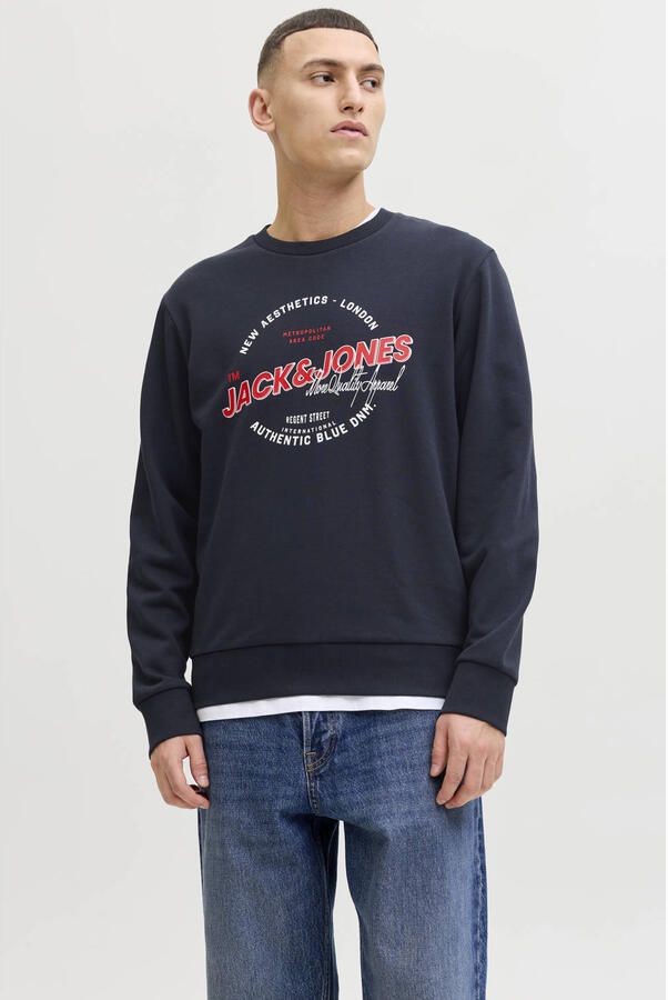 JACK & JONES ESSENTIALS sweater donkerblauw