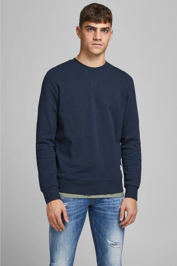 Jack & Jones Sweatshirt JJEBASIC met flaglabel en zachte katoenmix effen modieus regular fit katoen ronde hals - Foto 2