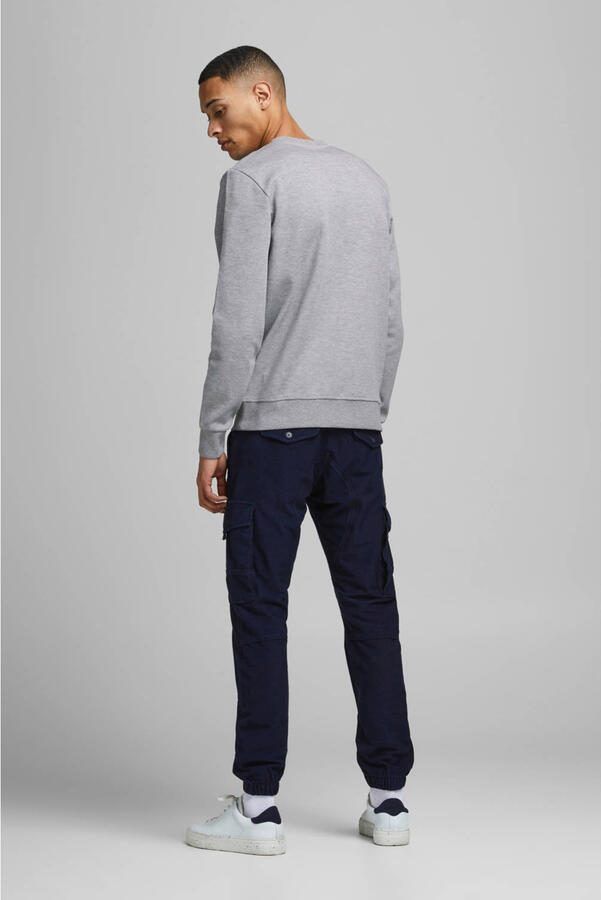 Jack & Jones Sweatshirt JJEBASIC met flaglabel en zachte katoenmix effen modieus regular fit katoen ronde hals