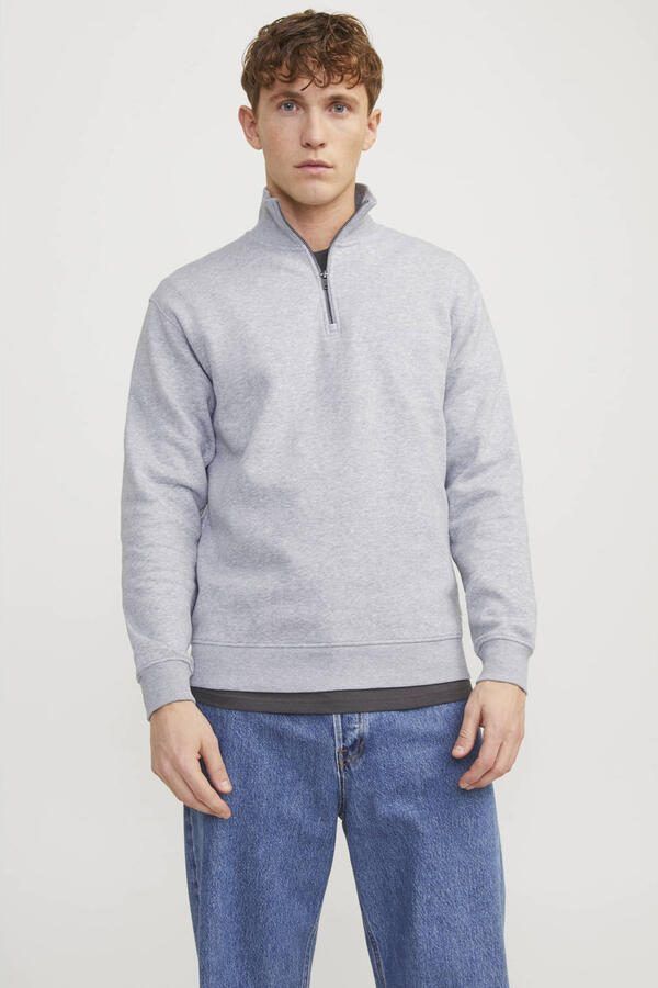 Jack & jones Sweater Jack & Jones Bradley sweatshirt met halve rits
