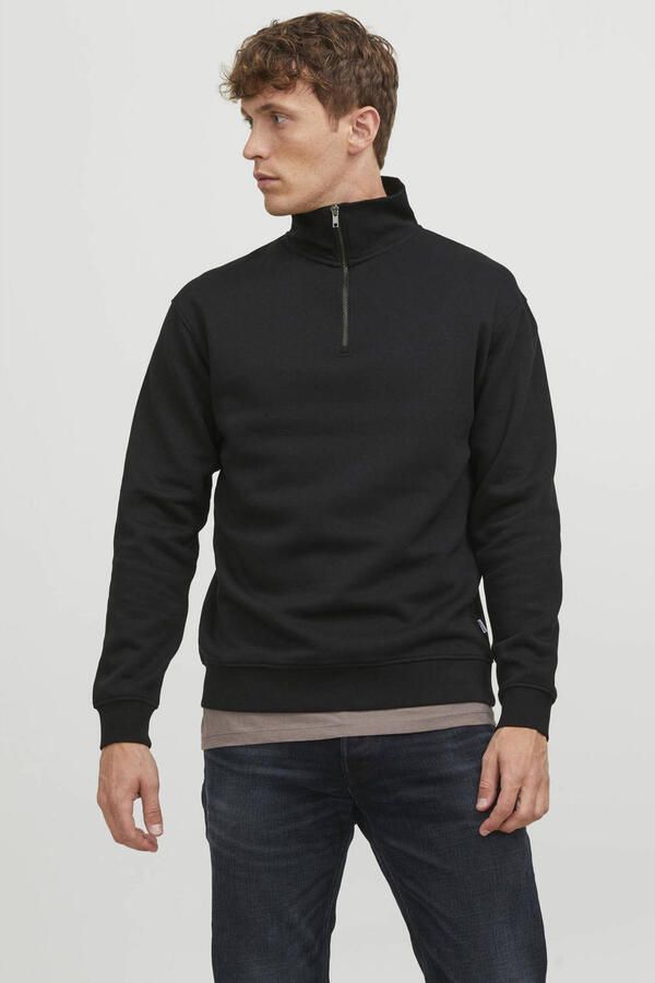 Jack & jones Sweater Jack & Jones Bradley sweatshirt met halve rits