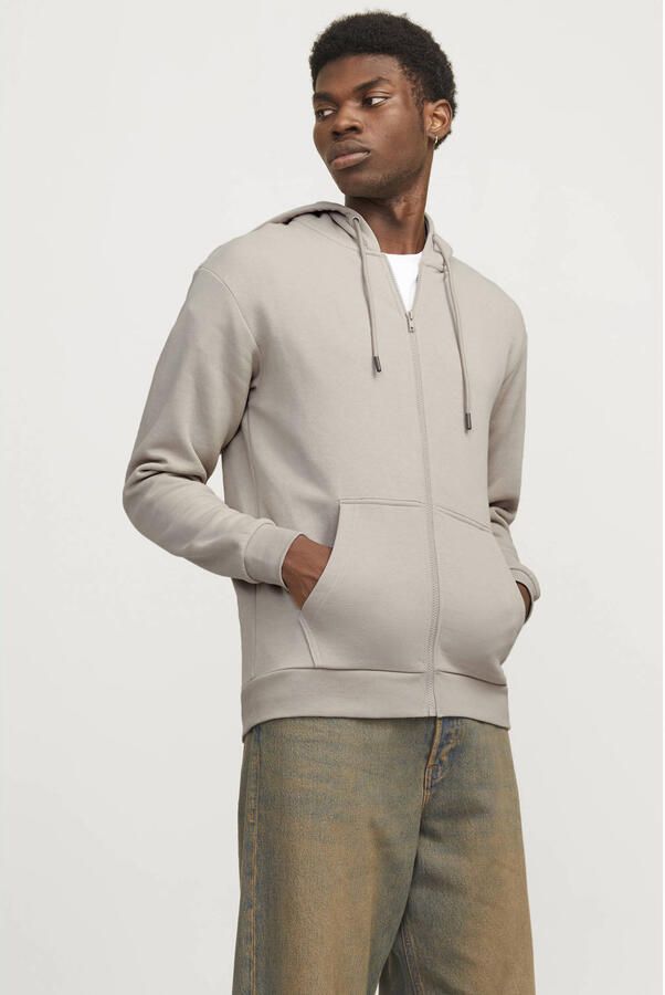 Jack & jones Sweatjack met steekzakken opzij model 'BRADLEY'