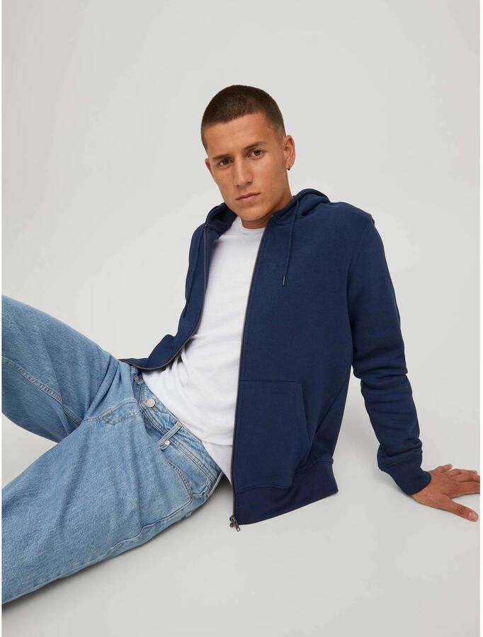 Jack & Jones Capuchonsweatvest JJEBRADLEY met capuchon ideaal voor koud seizoen