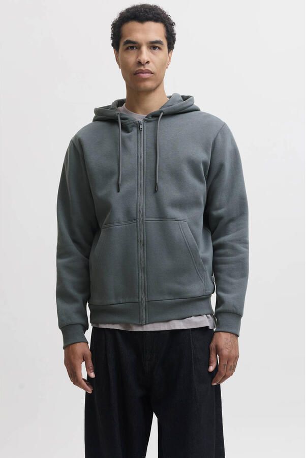 JACK & JONES ESSENTIALS sweatvest grijsblauw