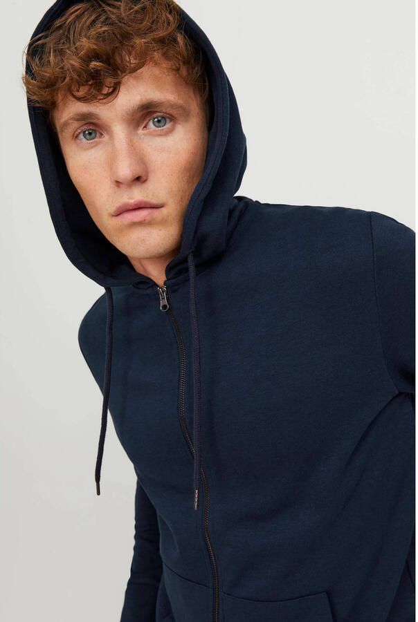 Jack & Jones Capuchonsweatvest JJEBASIC Hoodie met ribboorden en aangenaam draagcomfort - Foto 2