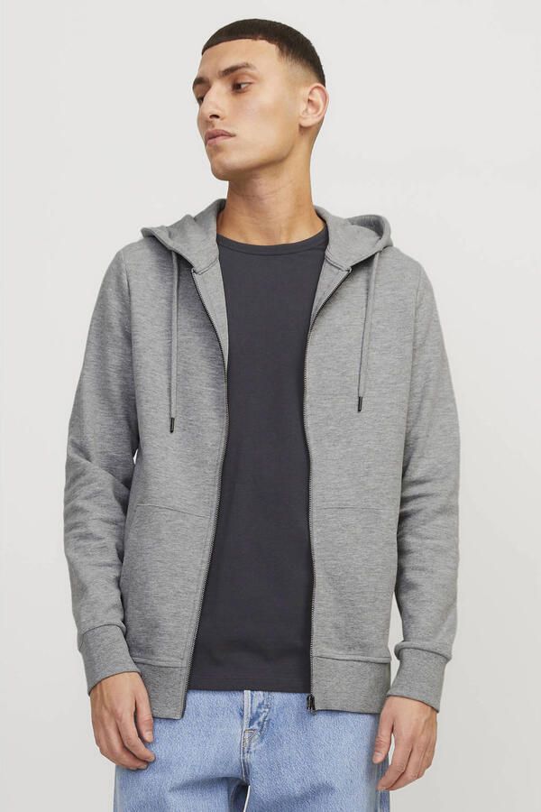 Jack & Jones Capuchonsweatvest JJEBASIC Hoodie met ribboorden en aangenaam draagcomfort - Foto 1