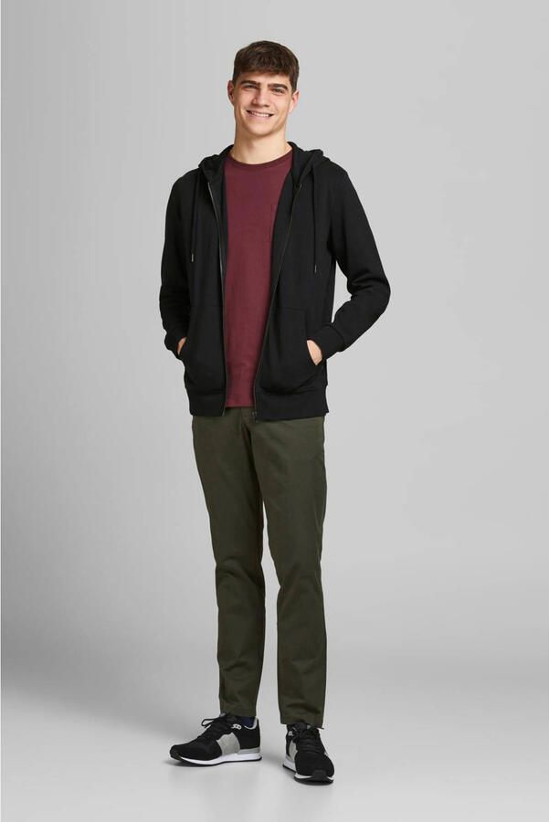 Jack & Jones Capuchonsweatvest JJEBASIC Hoodie met ribboorden en aangenaam draagcomfort - Foto 2