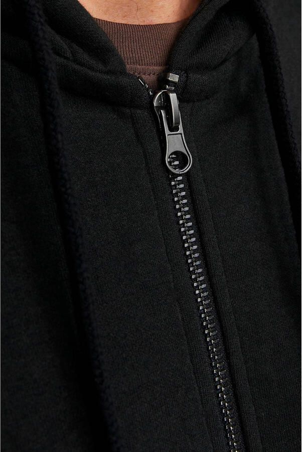 Jack & Jones Capuchonsweatvest JJEBASIC Hoodie met ribboorden en aangenaam draagcomfort - Foto 3