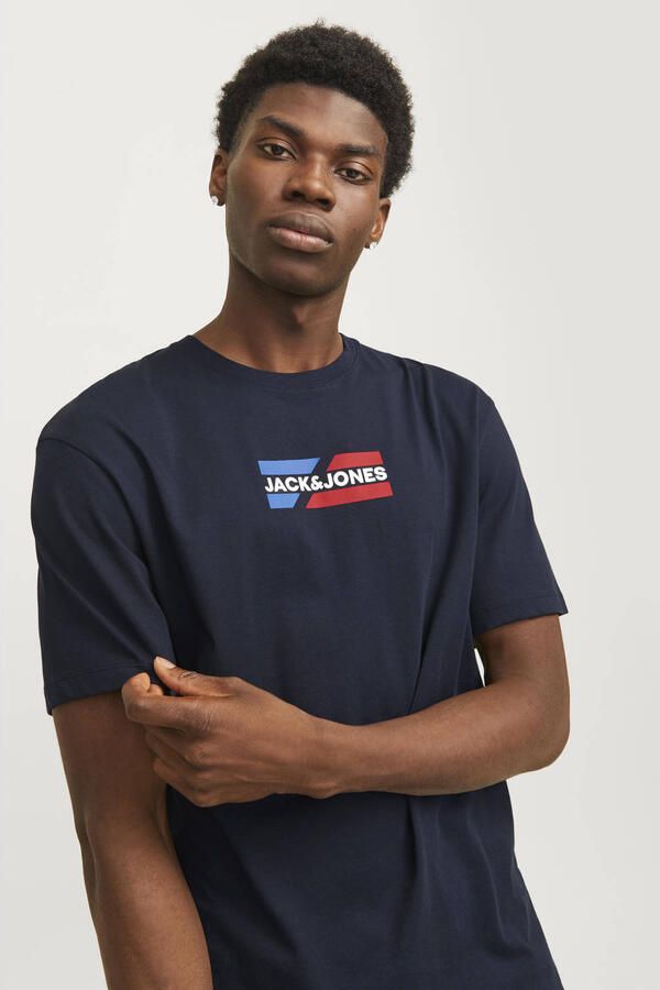 Jack & Jones Shirt met ronde hals JJECORP GRAPHIC TEE SS O-NECK NOOS