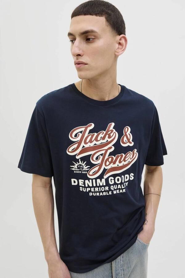 Jack & Jones Shirt met ronde hals JJELOGO TEE SS O-NECK 2 COL AW25 SN - Foto 3