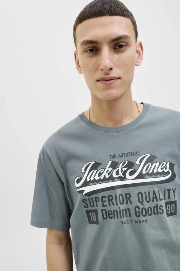 Jack & Jones Shirt met ronde hals JJELOGO TEE SS O-NECK 2 COL AW25 SN