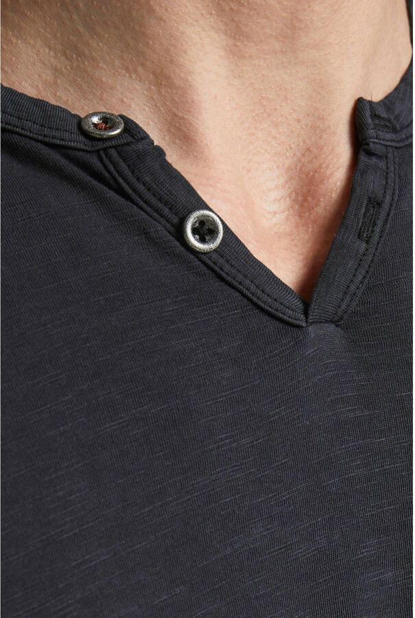 JACK & JONES ESSENTIALS T-shirt JJESPLIT van katoen zwart