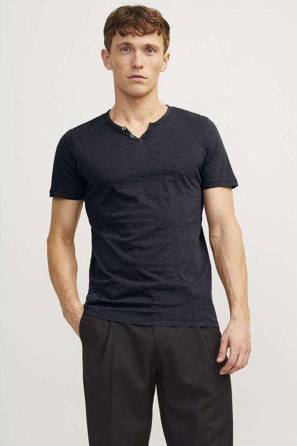 JACK & JONES ESSENTIALS T-shirt JJESPLIT van katoen zwart - Foto 2