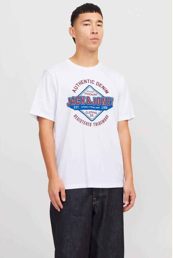 Jack & Jones Shirt met ronde hals JJELOGO TEE SS O-NECK 2 COL SS25 SN