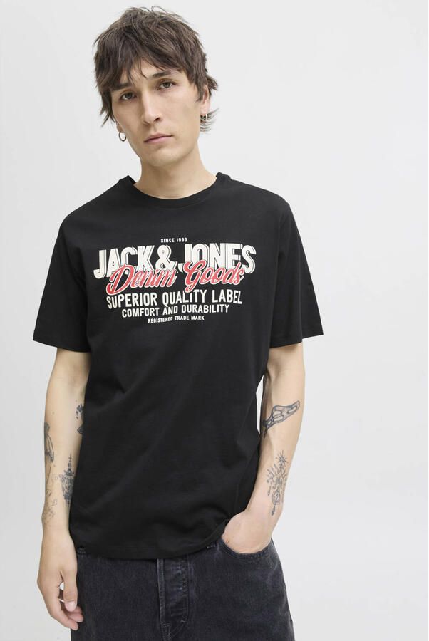 Jack & Jones Shirt met ronde hals JJELOGO TEE SS O-NECK 2 COL AW25 SN - Foto 2
