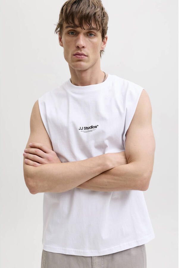 JACK & JONES ESSENTIALS tanktop wit - Foto 2