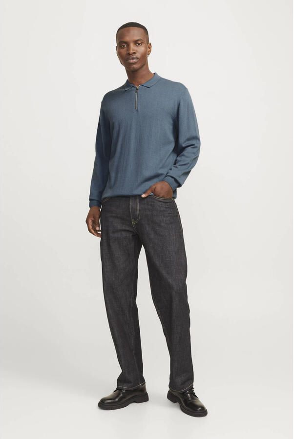 Jack & Jones Trui met polokraag JJEEMIL KNIT POLO HALF ZIP LS NOOS - Foto 2