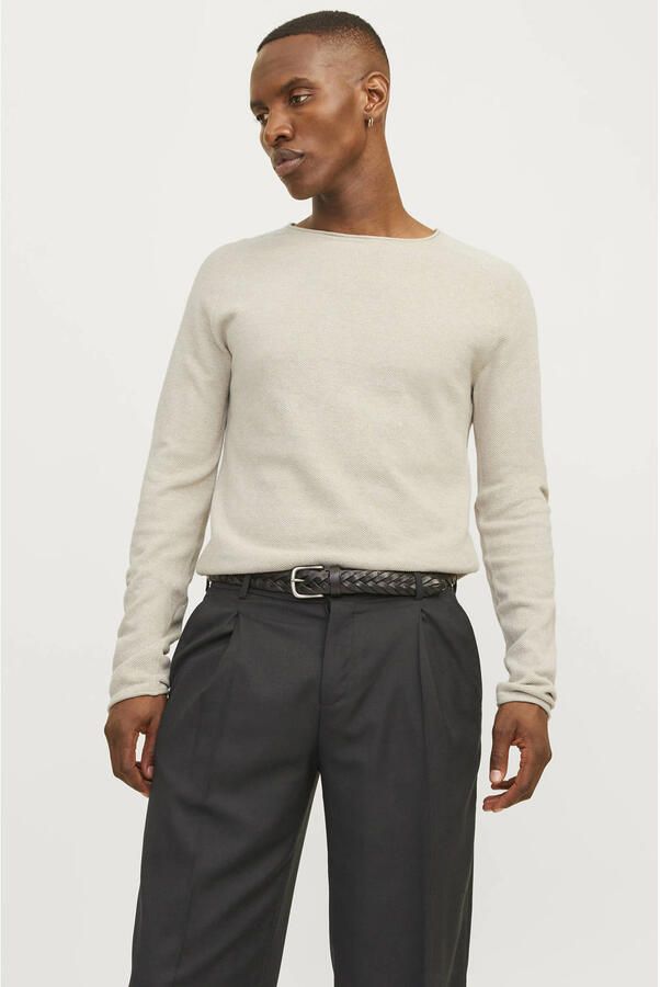 Jack & Jones Trui met ronde hals JJEHILL Effen trui met aangenaam draagcomfort - Foto 3