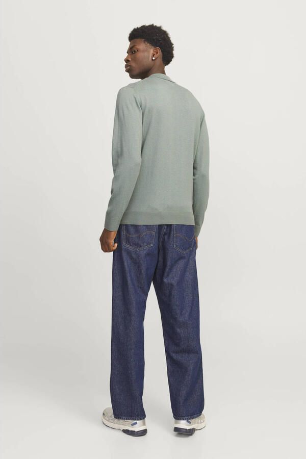 Jack & Jones Trui met polokraag JJEEMIL KNIT POLO HALF ZIP LS NOOS - Foto 3