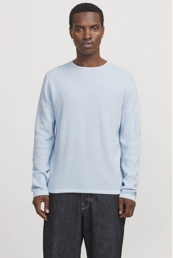 Jack & jones Gebreide pullover met geribde ronde hals model 'GEORGE'