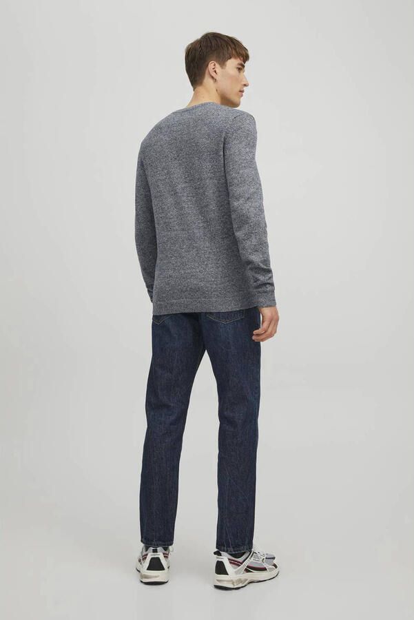 Jack & jones Blauwe Marl Gebreide Trui met Lange Mouwen Blue Heren - Foto 2
