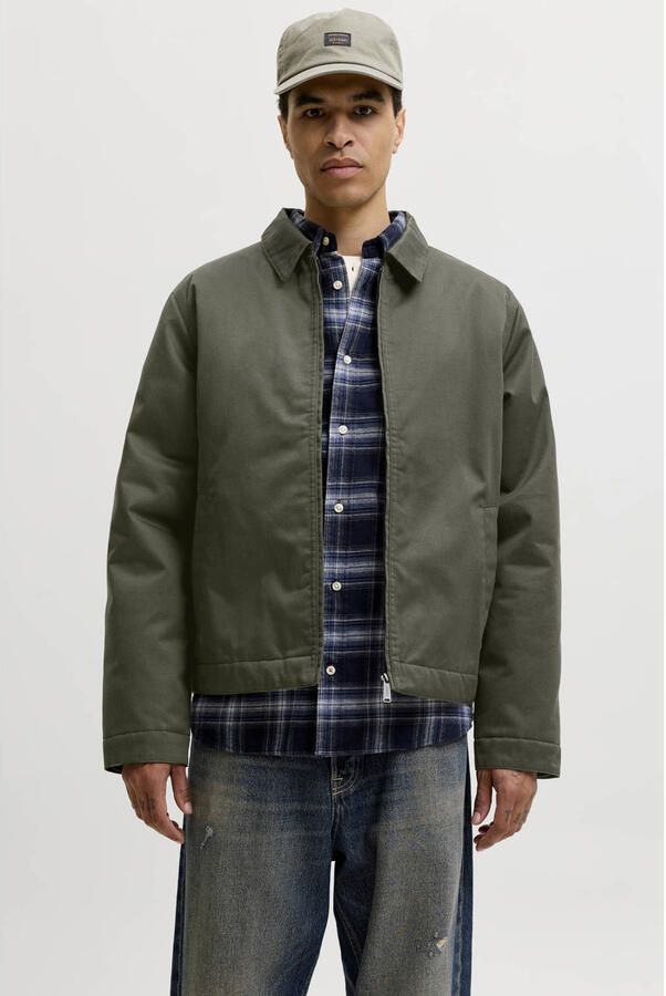JACK & JONES ESSENTIALS tussenjas donkergroen