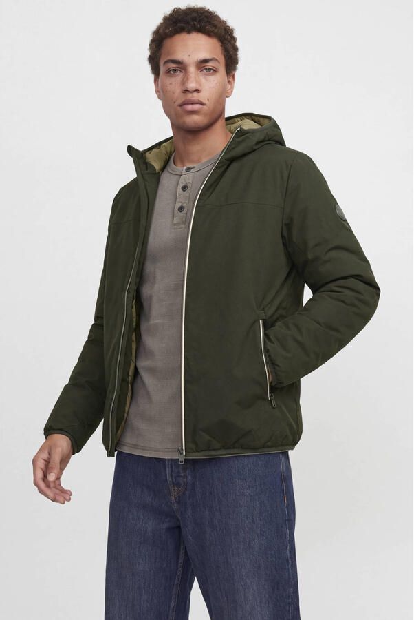 JACK & JONES ESSENTIALS tussenjas donkergroen