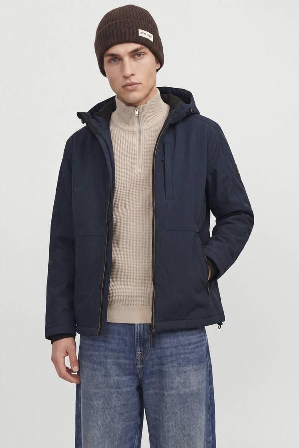 JACK & JONES ESSENTIALS winterjas donkerblauw