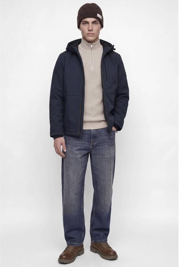 JACK & JONES ESSENTIALS winterjas donkerblauw - Foto 3