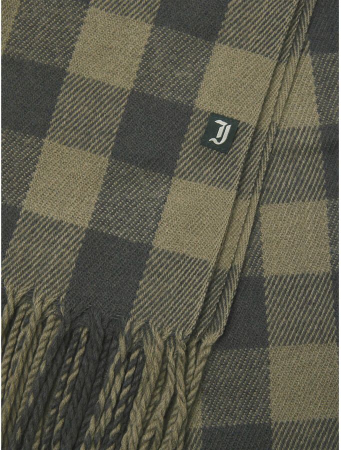 JACK & JONES geruite sjaal JACLINT grijs geel - Foto 2