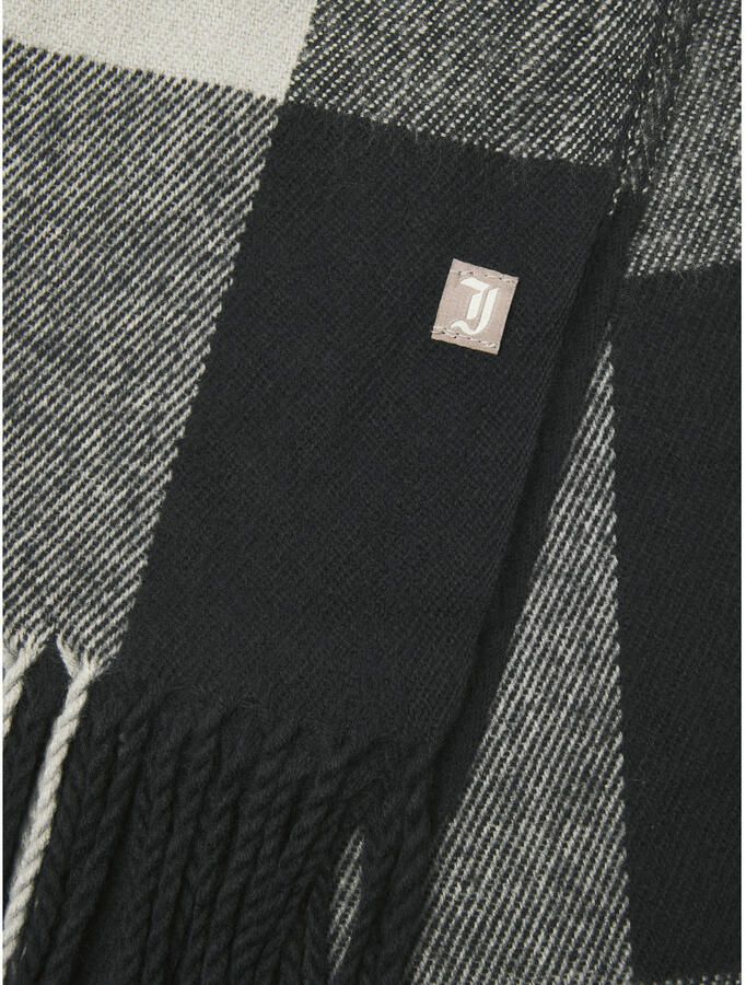 JACK & JONES geruite sjaal JACLINT zwart ecru - Foto 2