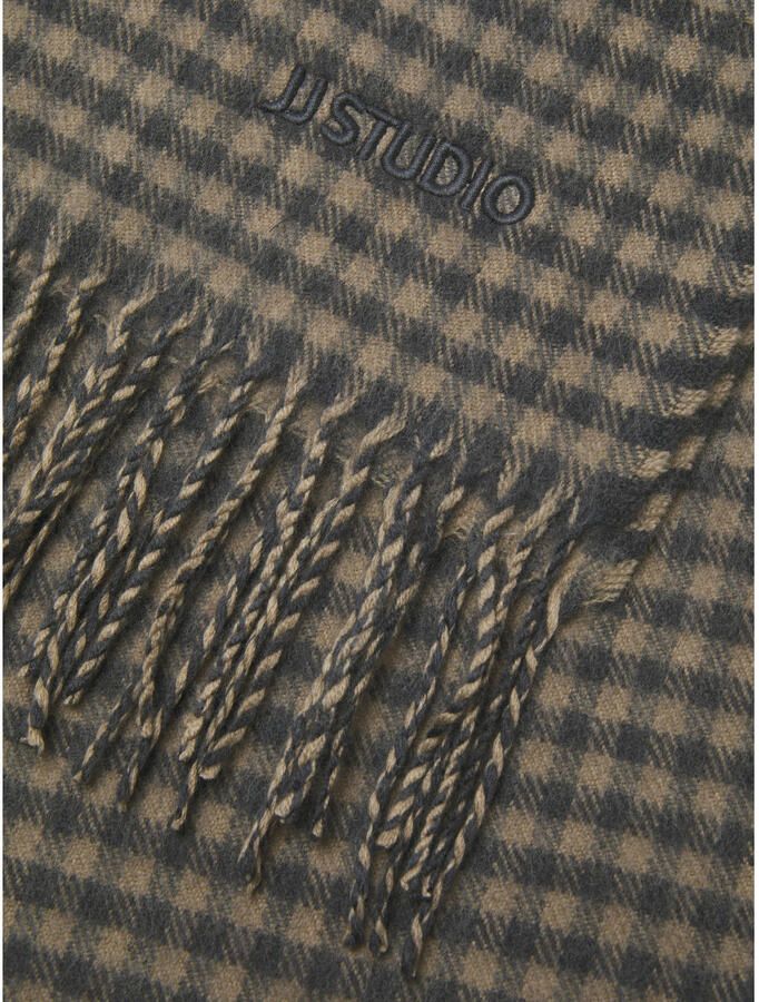 JACK & JONES geruite sjaal JACPLUMP zwart beige