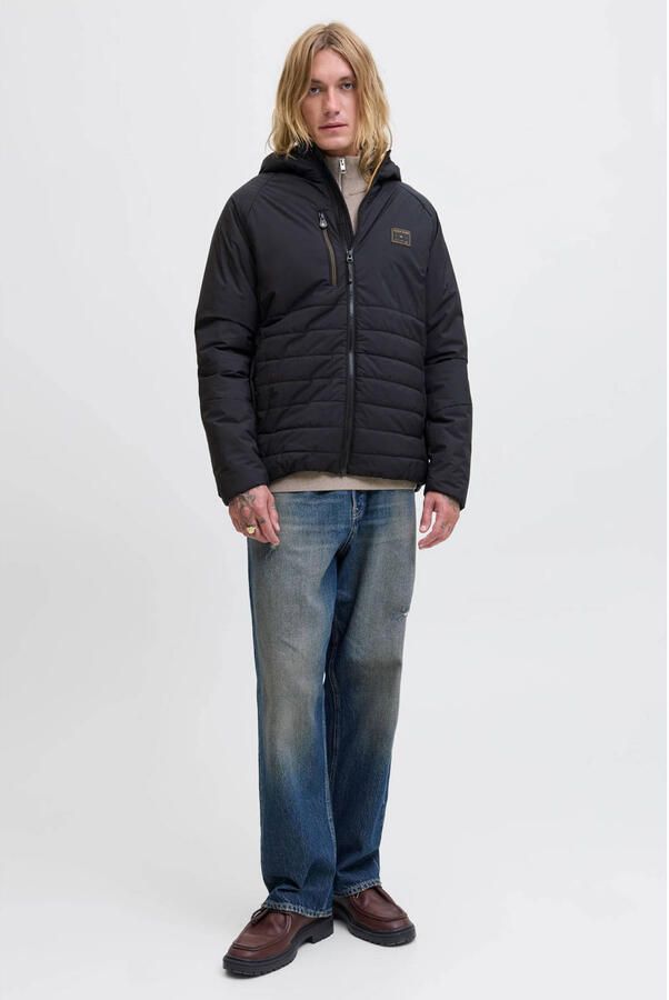 JACK & JONES gewatteerde jas zwart