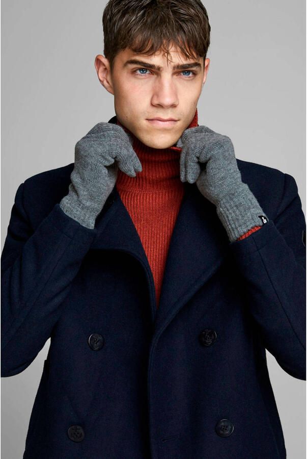 Jack & jones Grijze Herenhandschoenen voor Herfst Winter Gray Heren - Foto 2