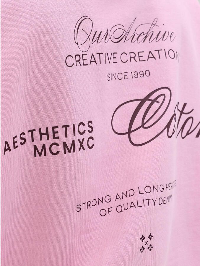 JACK & JONES hoodie met backprint roze - Foto 2