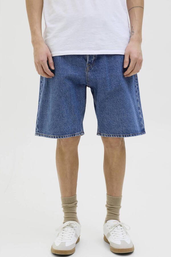 JACK & JONES JEANS INTELLIGENCE loose denim short medium blue denim