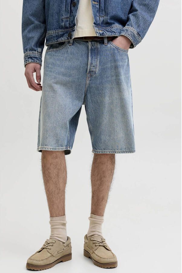 JACK & JONES JEANS INTELLIGENCE baggy fit denim short mediumblauw