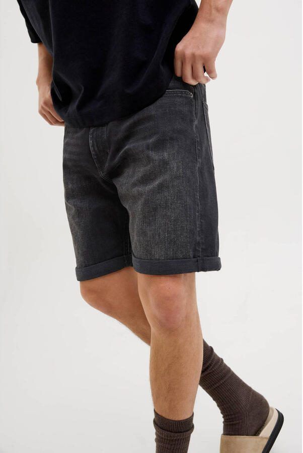 JACK & JONES JEANS INTELLIGENCE denim regular short JJIRICK JJIEVAN black denim