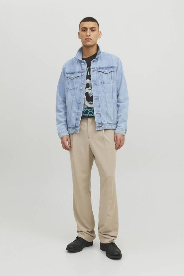 Jack & Jones Jeansjack JJIJEAN Denim jack ideaal voor de lente met knoopsluiting en zakken