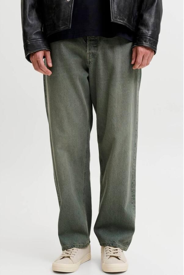 Jack & jones straight fit jeans van puur katoen model 'Alex'