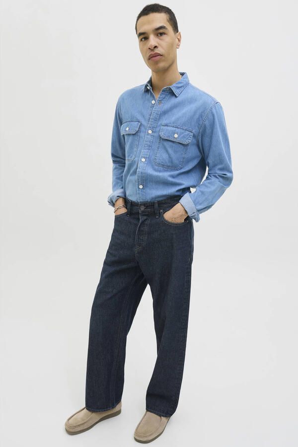JACK & JONES JEANS INTELLIGENCE JJIALEX baggy jeans dark blue denim