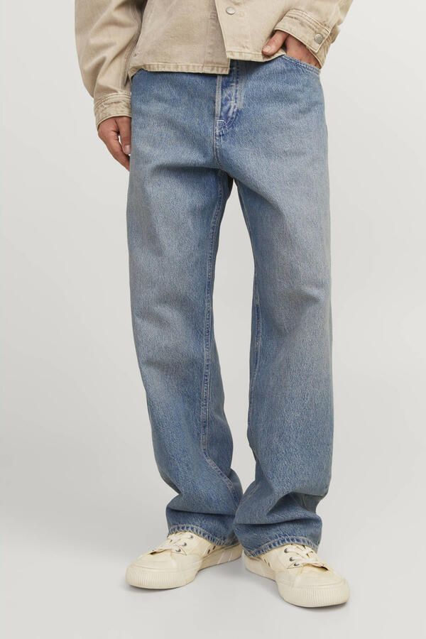 JACK & JONES JEANS INTELLIGENCE JJIALEX JJORIGINAL baggy fit jeans blue denim