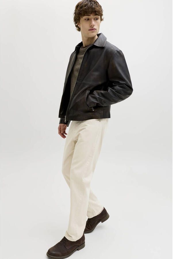 JACK & JONES JEANS INTELLIGENCE JJICHRIS JJORIGINAL relaxed fit jeans ecru - Foto 3