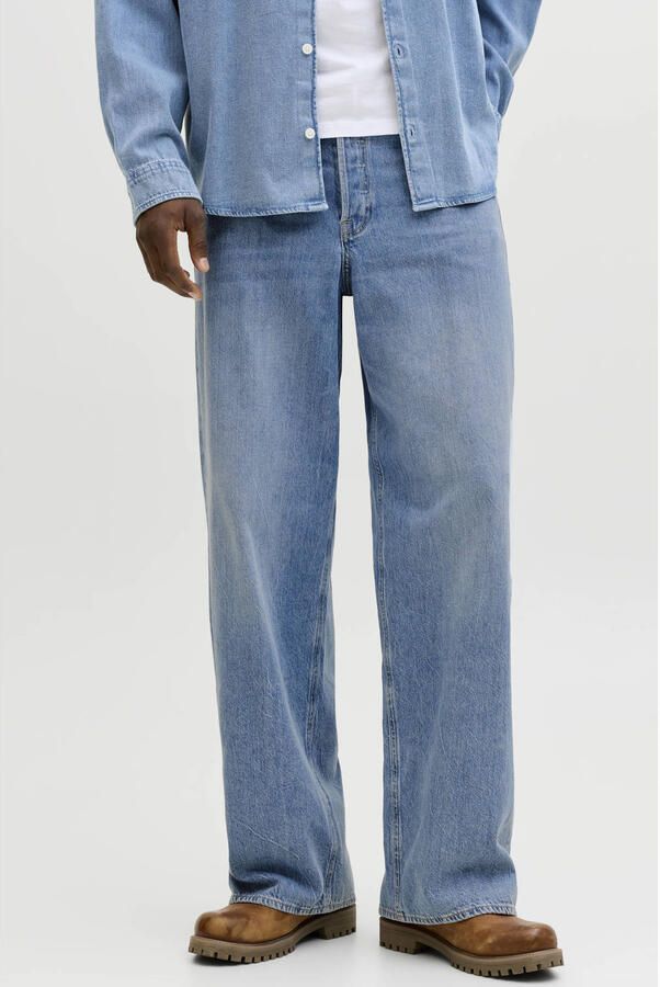 JACK & JONES JEANS INTELLIGENCE JJIDAVE JJORIGINAL wide leg jeans medium blue denim