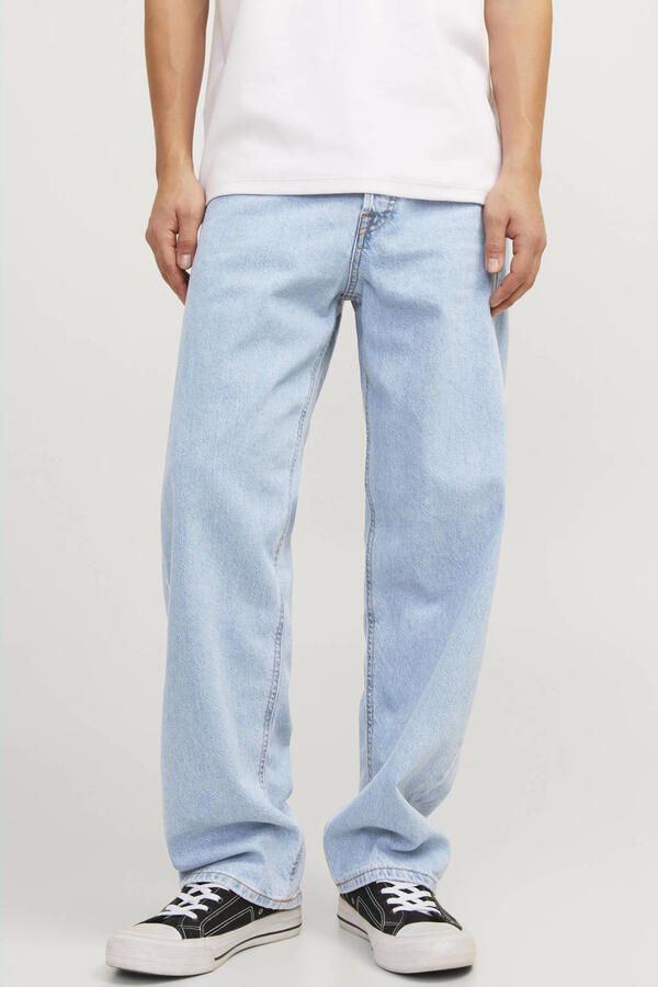 JACK & JONES JEANS INTELLIGENCE JJIEDDIE JJORIGINAL loose fit jeans light blue denim