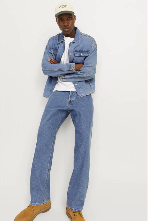 JACK & JONES JEANS INTELLIGENCE JJIEDDIE JJORIGINAL loose fit jeans medium blue denim