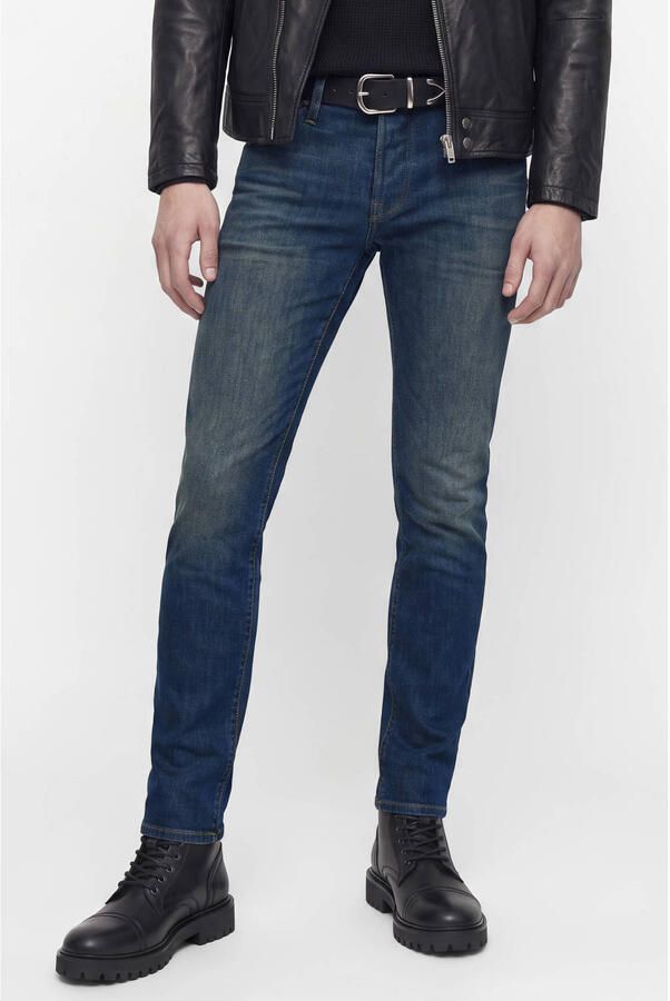 JACK & JONES JEANS INTELLIGENCE JJIGLEN JJICON slim fit jeans blauw