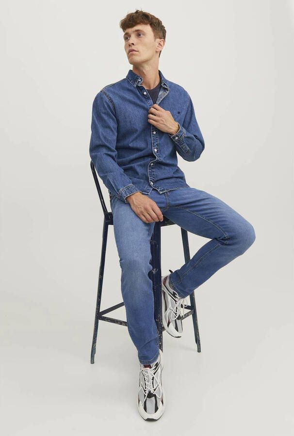 JACK & JONES JEANS INTELLIGENCE JJIGLENN JJORIGINAL slim fit jeans blauw - Foto 2