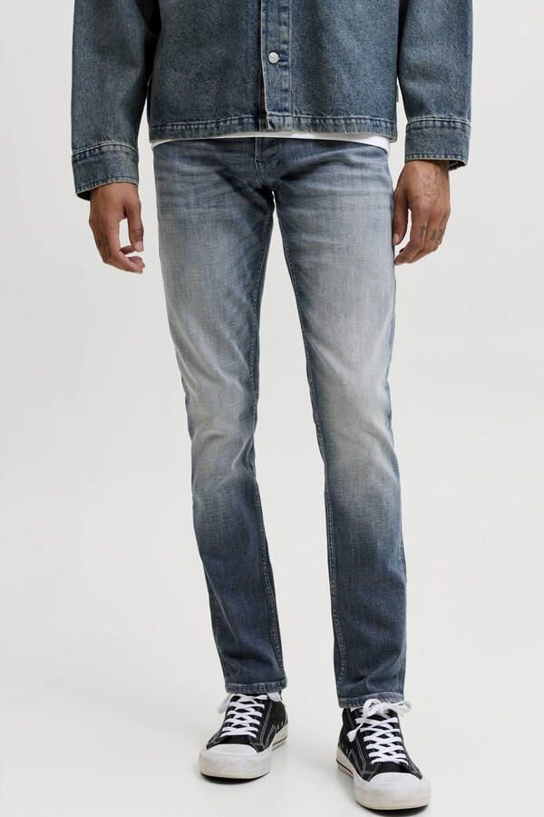 JACK & JONES JEANS INTELLIGENCE JJIGLENN JJROY slim fit jeans blauw